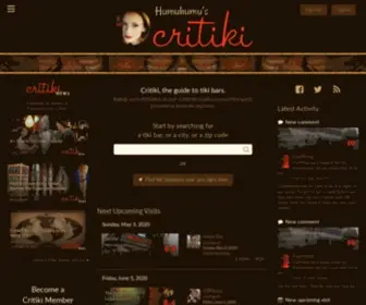 Critiki.com(Guide to Tiki Bars and Polynesian Restaurants) Screenshot