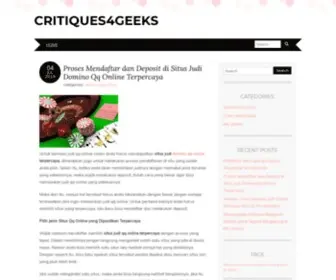Critiques4Geeks.com(critiques4geeks) Screenshot