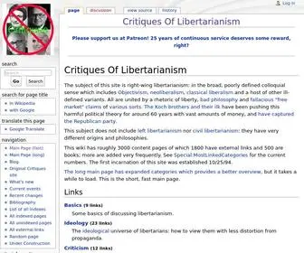 Critiques.us(Critiques Of Libertarianism) Screenshot