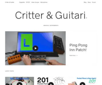 Critterandguitari.com(Critter & Guitari) Screenshot