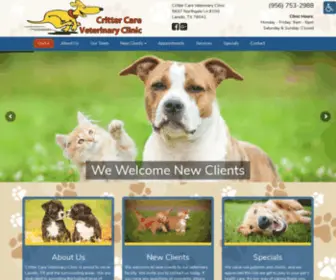 Crittercarevet.com(Critter Care Veterinary Clinic) Screenshot