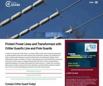 Critterguard.org(Critter Guard Protects Electric Power Lines from Squirrels) Screenshot