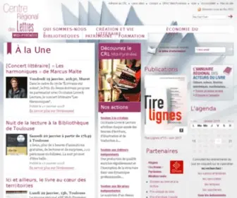 CRL-Midipyrenees.fr(Occitanie Livre & Lecture) Screenshot