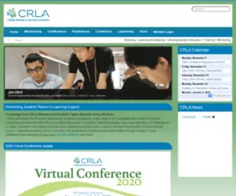 Crla.net(College Reading & Learning Association Home) Screenshot