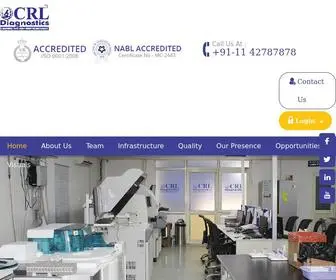 CRldiagnostics.com(CRL Diagnostics) Screenshot