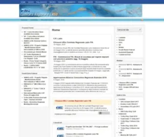 CRlfin.org(Comitato Regionale Lazio della Federazione Italiana Nuoto) Screenshot