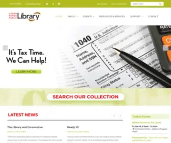 Crlibrary.org(Cedar Rapids Public Library) Screenshot