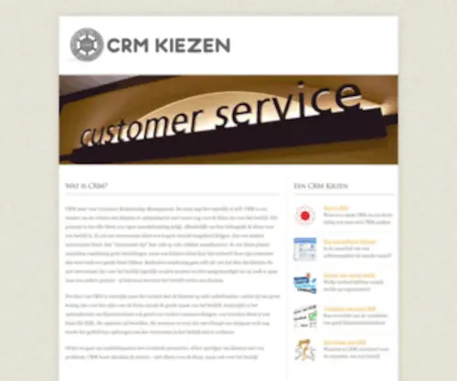 CRM-Kiezen.com(Wat Is CRM) Screenshot