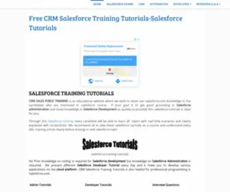 CRmsalesforcetraining.com(Free CRM Salesforce Training) Screenshot