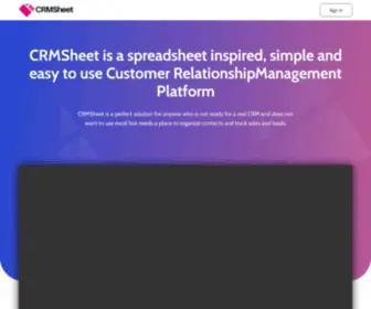 CRMsheet.com(Tigersheet) Screenshot