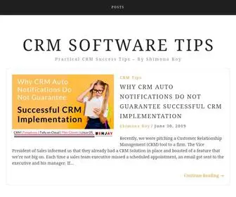 CRmsoftwaretips.com(Practical CRM Success Tips) Screenshot