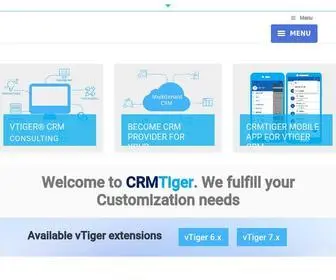 CRmtiger.com(VTiger Development) Screenshot