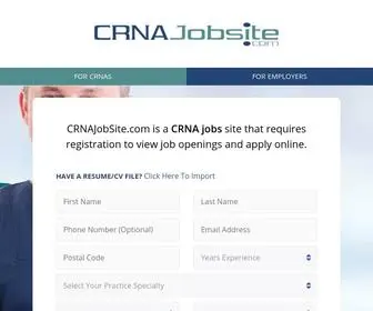 Crnajobsite.com(CRNA Jobs) Screenshot