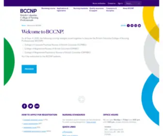 CRNBC.ca(BCCNM) Screenshot