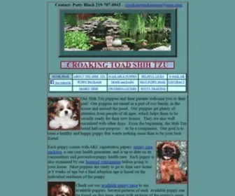 Croakingtoadshihtzupuppies.com(Shih Tzu puppies for sale in Indiana by Chicago Illinois area breeder) Screenshot