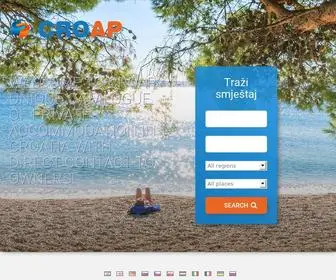 Croap.net(Unique catalogue of private accommodation in Croatia) Screenshot