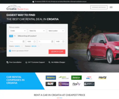Croatiarentalcars.com(Cheap Car Rental Croatia) Screenshot