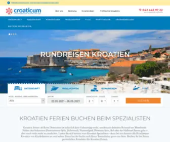 Croaticum.ch(Ihr persönliches Kroatien Reisebüro für) Screenshot