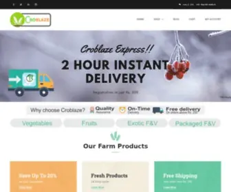 Croblaze.com(Buy Fresh Fruits and Vegetables Online) Screenshot