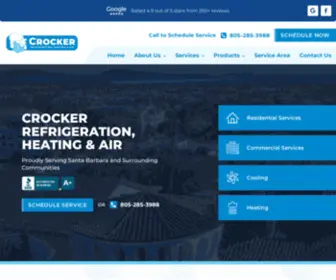 Crockerair.com(Crocker Refrigeration Heating & Air) Screenshot