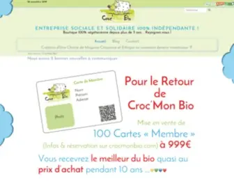 Crocmonbio.com(Croc'Mon Bio SAS) Screenshot