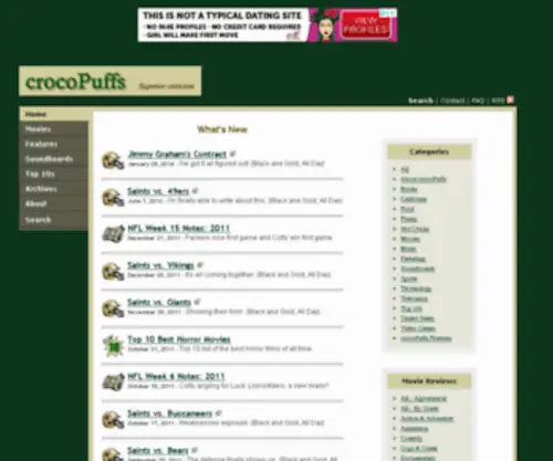 Crocopuffs.com(A domain that used to host the site of a blog) Screenshot