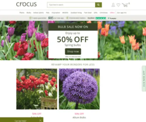 Crocus.com(Buy plants online) Screenshot