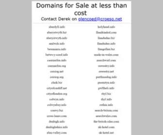Croeso.net(Domains for Sale at less than cost) Screenshot
