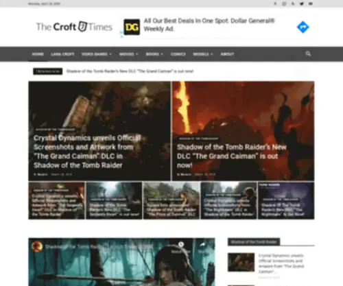 Crofttimes.com(TOMB RAIDER WITH LARA CROFT) Screenshot