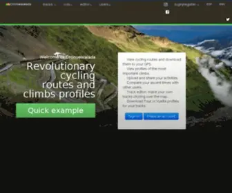 Cronoescalada.com(Rutas de ciclismo y puertos de montaña) Screenshot