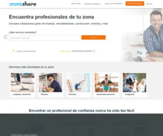 Cronoshare.com.mx(Encuentra Profesionales de Confianza y Compara Cotizaciones) Screenshot