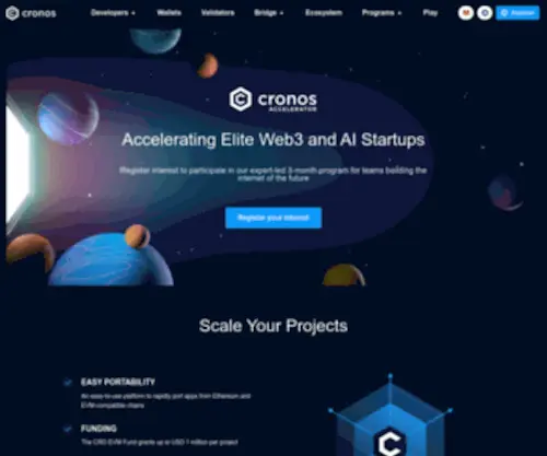 Cronos.org(Cronos chain) Screenshot