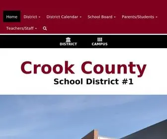 Crook1.com(Crook County School District #1) Screenshot