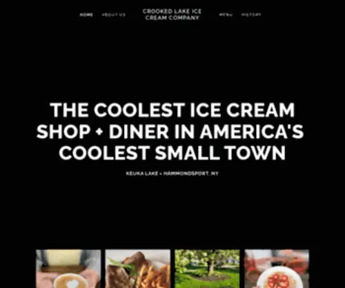 Crookedlakeicecream.com(Crooked Lake Ice Cream Company) Screenshot