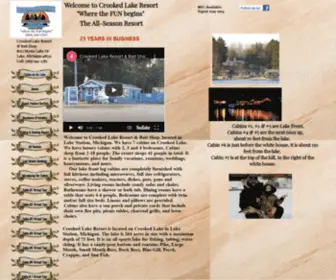 Crookedlakeresort.com(Crooked Lake Resort) Screenshot