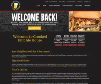 Crookedpint.com(Crooked Pint Ale House Neighborhood Bar Restaurant Serving The Midwest) Screenshot