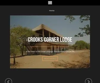 Crookscornerlodge.com(At the hearth of the Great Limpopo Transfrontier Park (GLTP)) Screenshot