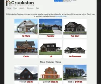 Crookstondesigns.com(House Plans Crookston Designs) Screenshot