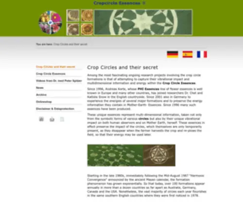 Cropcircleessences.com(Andreas Korte) Screenshot