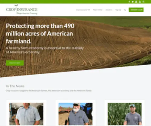 Cropinsuranceinamerica.org(Crop Insurance & Crop Protection from Federal Crop Insurance Programs) Screenshot