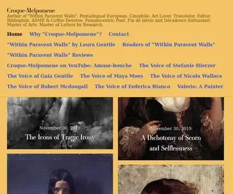 Croquemelpomene.com(Author of "Within Paravent Walls") Screenshot