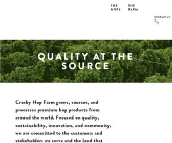 Crosbyhops.com(Quality Commitment Community Collaboration Sustainability) Screenshot