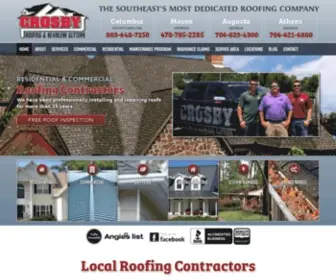 Crosbyroofing.com(Expert Roofing Contractors in Macon) Screenshot