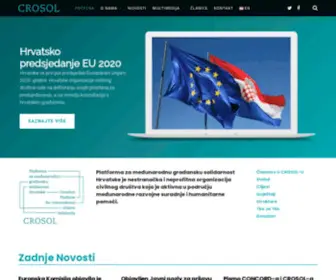 Crosol.hr(Platforma za međunarodnu građansku solidarnost Hrvatske) Screenshot