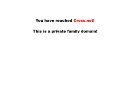 Cross.net(You Have Reached A Private Web S) Screenshot