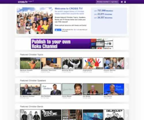 Cross.tv(CROSS TV the Christian Social Network in 22 languages) Screenshot