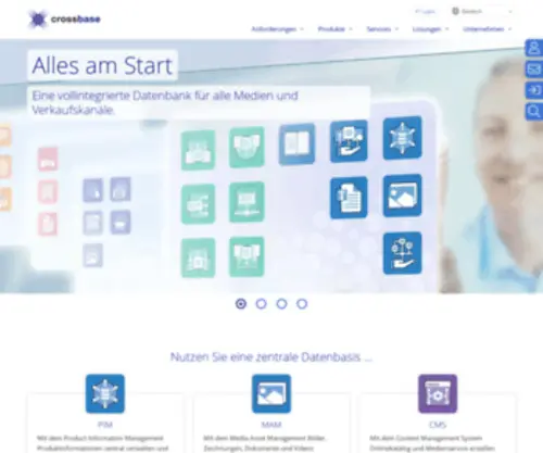 Crossbase.de(Softwarehersteller für PIM) Screenshot