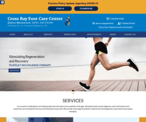 Crossbayfootcarecenter.com(Dr. Debra Weinstock) Screenshot