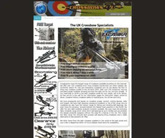 Crossbows4U.co.uk(Crossbows for sale UK FREE Target with ALL Crossbows) Screenshot