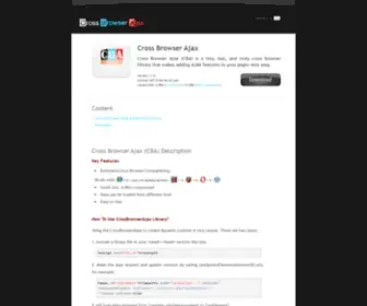 Crossbrowserajax.com(Cross Browser Ajax) Screenshot